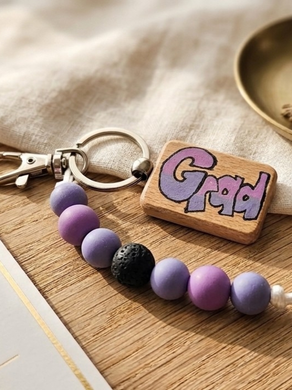 2026 Graduation Beaded Keychain